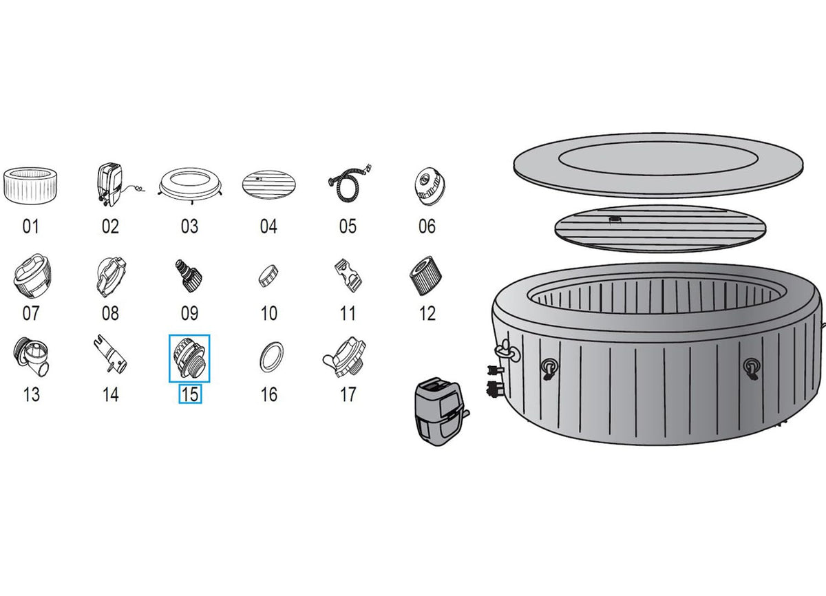 OUPUSES replacement seal included for leak-proof Lay-Z-Spa fit