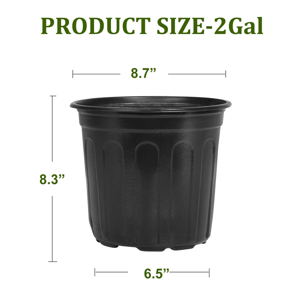 OUPSAUI 1, 3, 5-gallon options support various plant growth needs.