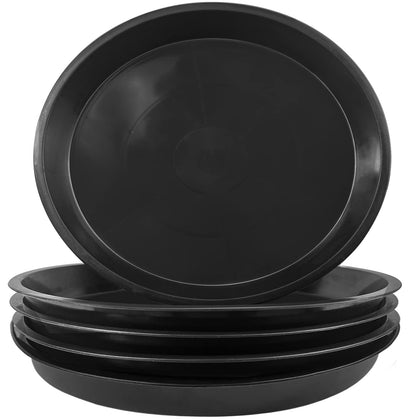 Oupsaui 14-inch plant saucer top view prevents spills and protects floors.