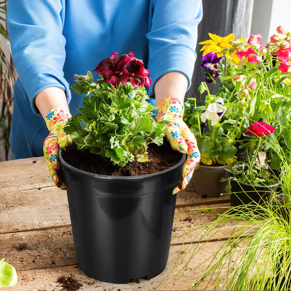 Oupsaui 5 gallon pot stackable for efficient storage.