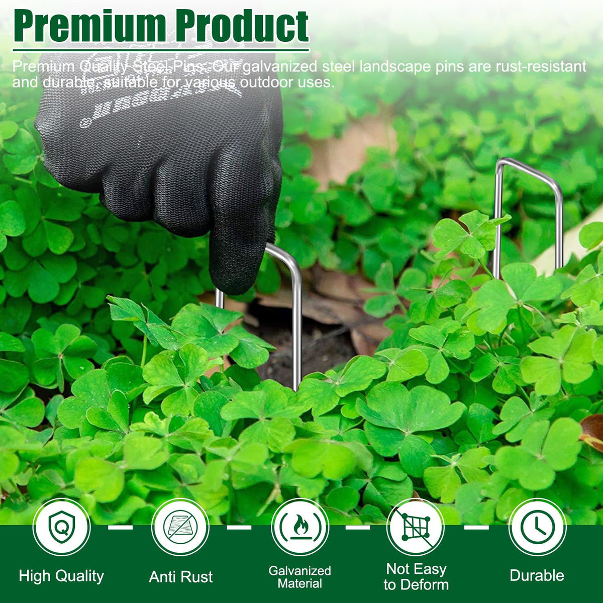 OUPSAUI adjustable-width landscape stake used for turf edging
