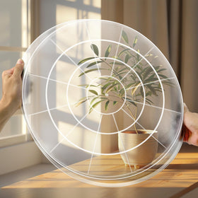 OUPSAUI clear plant saucer protecting floors by catching soil and drips.