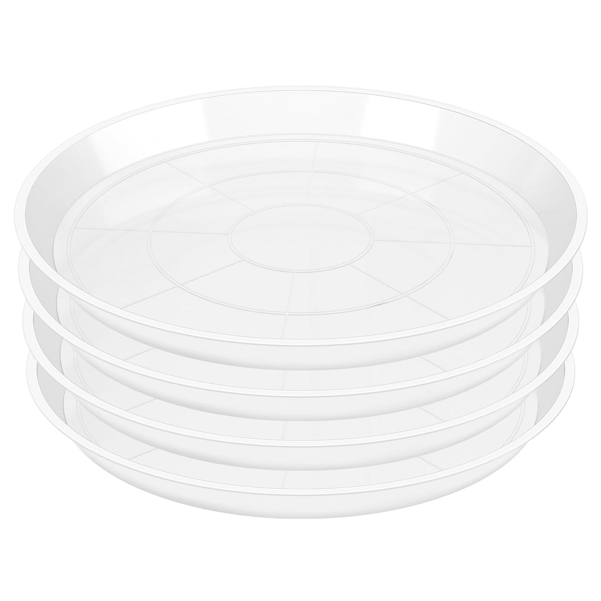 OUPSAUI clear plant saucer 14-inch; durable drip tray for indoor and outdoor pots.