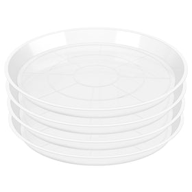 OUPSAUI clear plant saucer 14-inch; durable drip tray for indoor and outdoor pots.