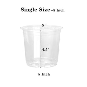 OUPSAUI clear plastic nursery pots with drainage holes prevent overwatering