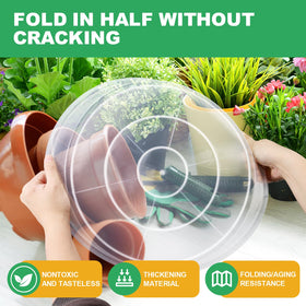 OUPSAUI plant saucer under pot with transparent appearance for indoor decor.