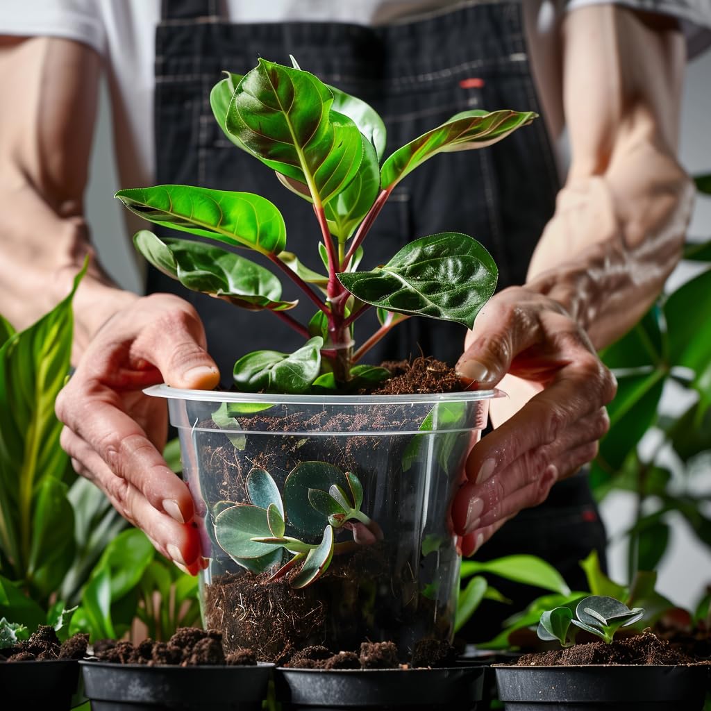 OUPSAUI 5-inch pots suit small to medium plants in homes or classrooms