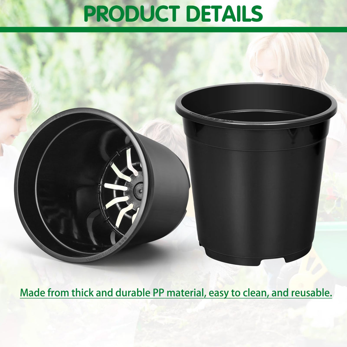 OUPSAUI smooth-surface pots are easy to clean and reuse.