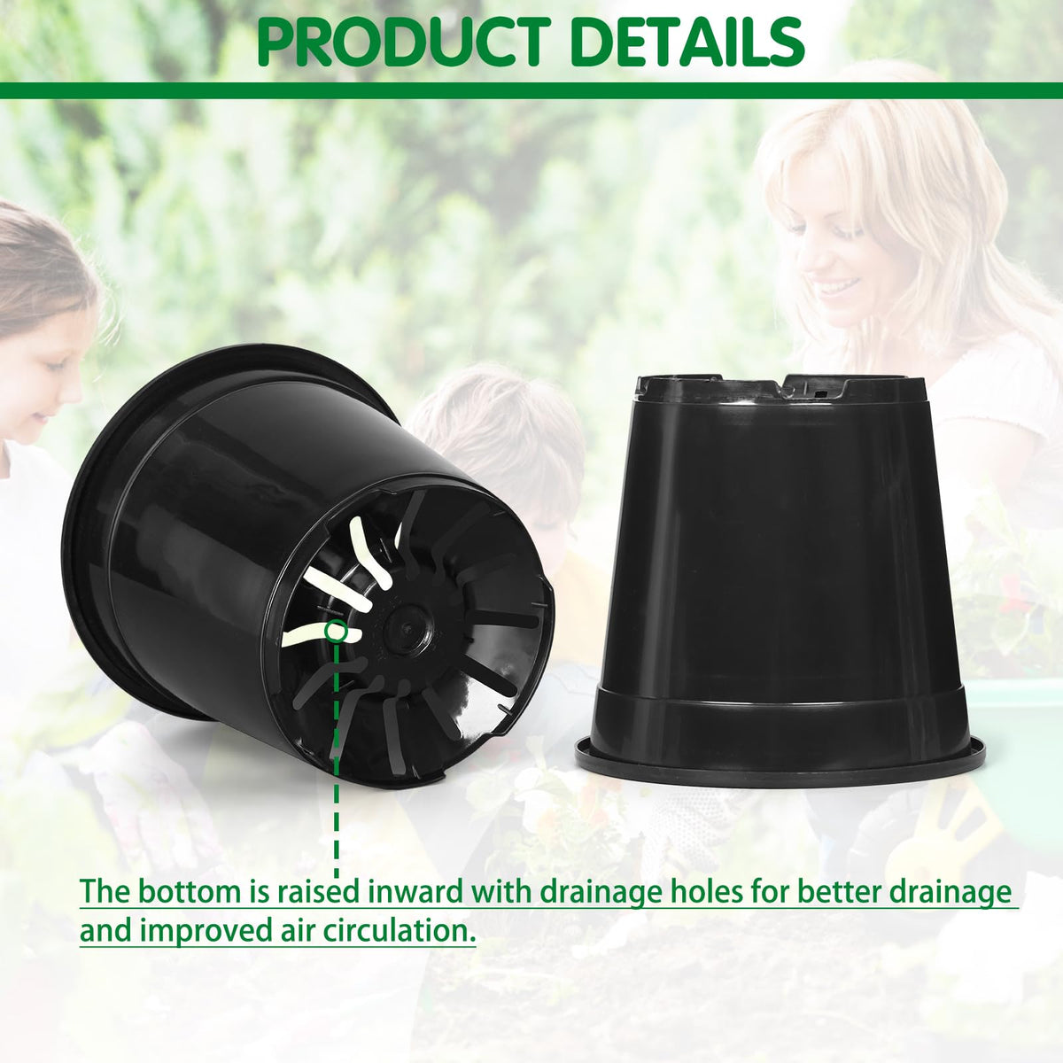 OUPSAUI thick plastic planter demonstrates durability and reuse potential.