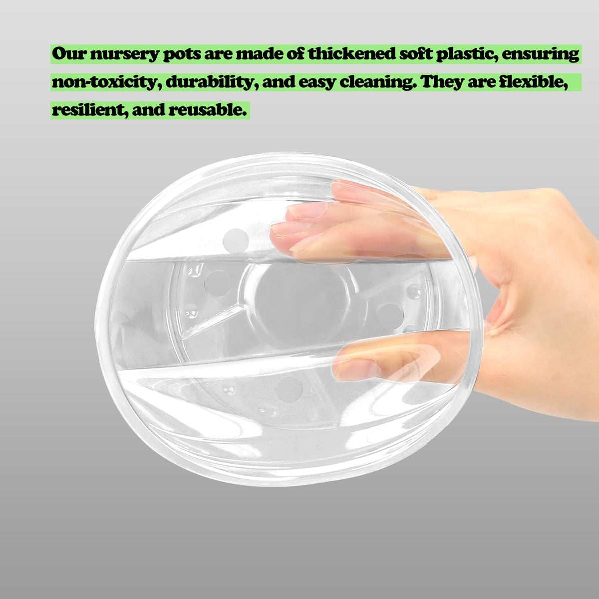 OUPSAUI transparent seedling pots enable root visibility for better care