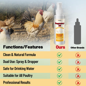 Flock of chickens benefiting from OUREA respiratory support