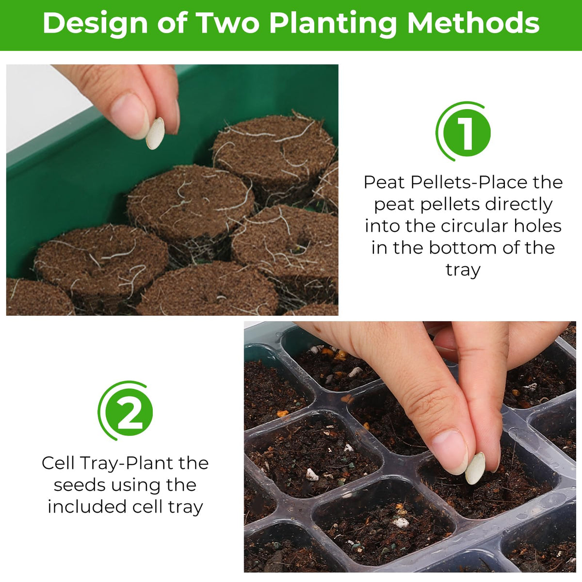 Ourhom clear dome lets you observe seedling growth clearly.