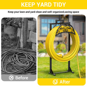 Oursieez drill-free installation hose stand installs quickly with included hardware.