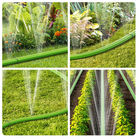 Oursieez stakes secure the hose on uneven terrain for stable watering.