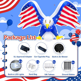 4th of July eagle design for memorable patriotic car parades and visuals.
