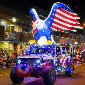 OurWarm 6FT eagle inflatable car decor for a bold patriotic parade display.