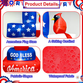 Versatile lawn decor suitable for Memorial Day and Independence Day celebrations.