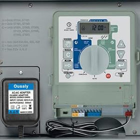 Ousaly 24VAC adapter installed indoors on a dry surface for timer reliability