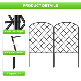OUSHENG arc-diamond pattern fence adds decorative enclosure for paths.