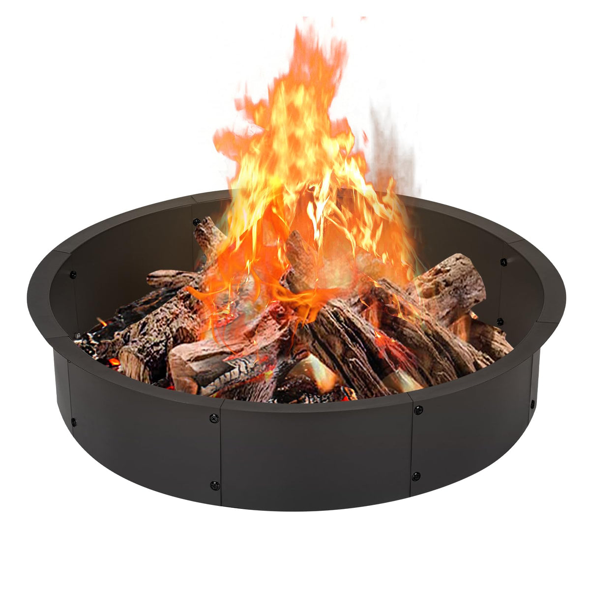 OUSHENG fire pit ring inner diameter 36 inches for a large burn in a backyard setting