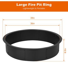 OUSHENG fire pit ring outside diameter 39 inches for grand outdoor fires