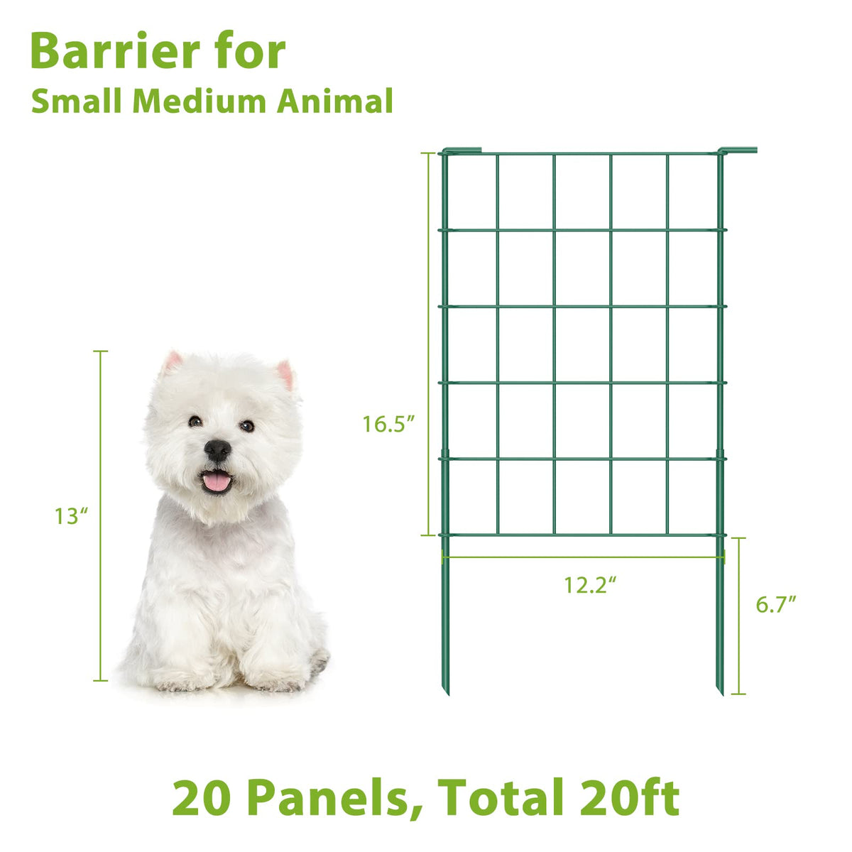 OUSHENG green border protects plants from small animals in outdoor spaces.