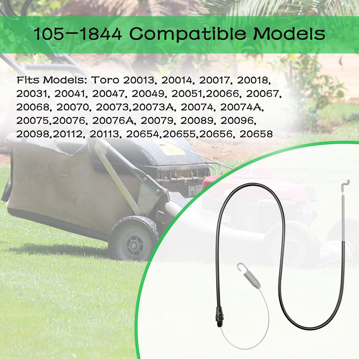 OUSTUE 105-1844 traction cable UV resistant and weather resistant for outdoor mower use.
