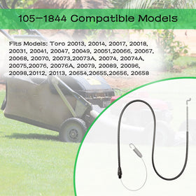 OUSTUE 105-1844 traction cable UV resistant and weather resistant for outdoor mower use.