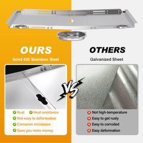 Circular arc corners provide smooth handling and prevent snagging.