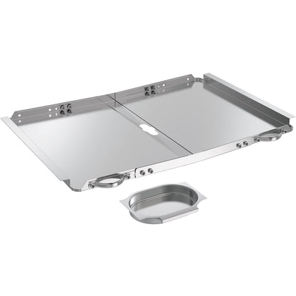 Outage replacement grease tray fits Dyna Glo grills with rust-resistant stainless steel.