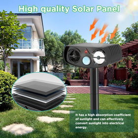 Outdoll Solar Animal Repeller LED light active at dusk for deterrence