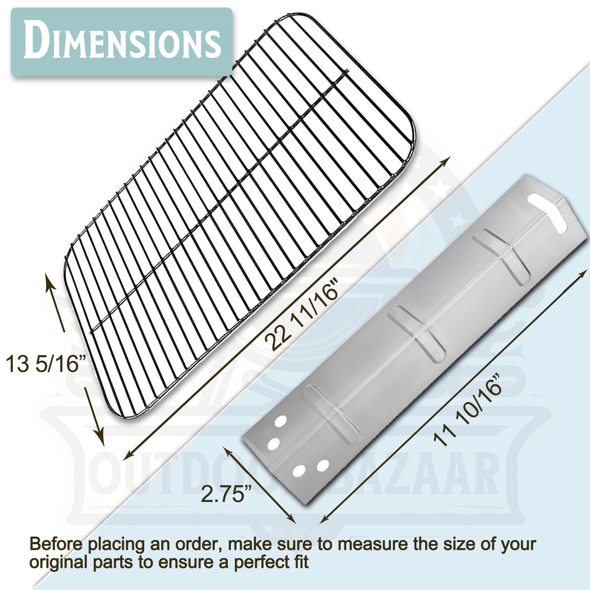Outdoor Bazaar stainless steel heat plate assembly highlights durable, heat-conductive layers