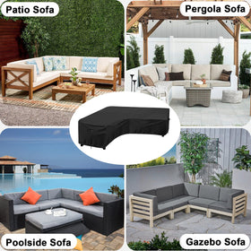 OutdoorLines 100-inch per-side cover fits v-shaped sectionals and stores in its bag.