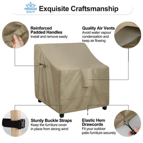 OutdoorLines all-season chair cover shields against sun, rain, and snow