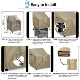 OutdoorLines cover features air vents to reduce condensation for stored chairs