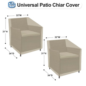 OutdoorLines windproof chair cover with drawcords and buckles secures furniture on windy days