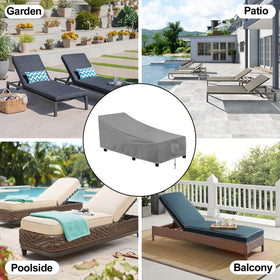 Adjustable buckles on OutdoorLines chaise lounge cover secure fit