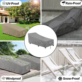 Machine washable OutdoorLines chaise lounge cover in gray