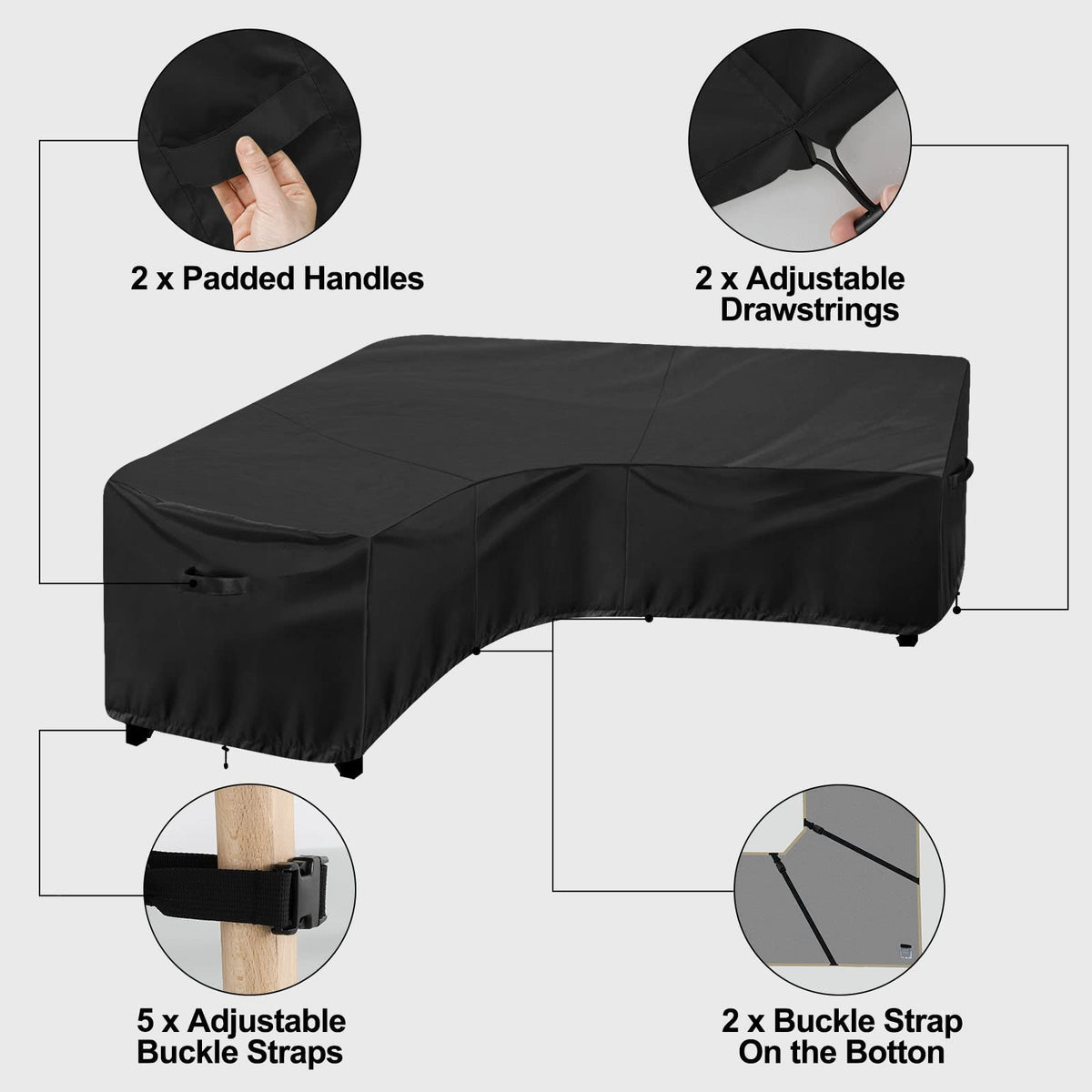 OutdoorLines padded handles make installation and removal quick and comfortable.