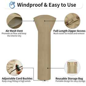 OutdoorLines UV-resistant Oxford fabric provides long-lasting outdoor protection for heaters