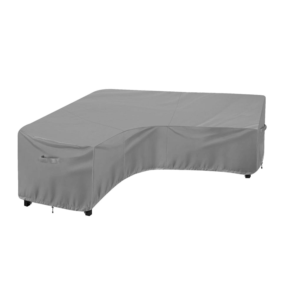 OutdoorLines 89-inch left-side cover protecting sofa from rain and sun