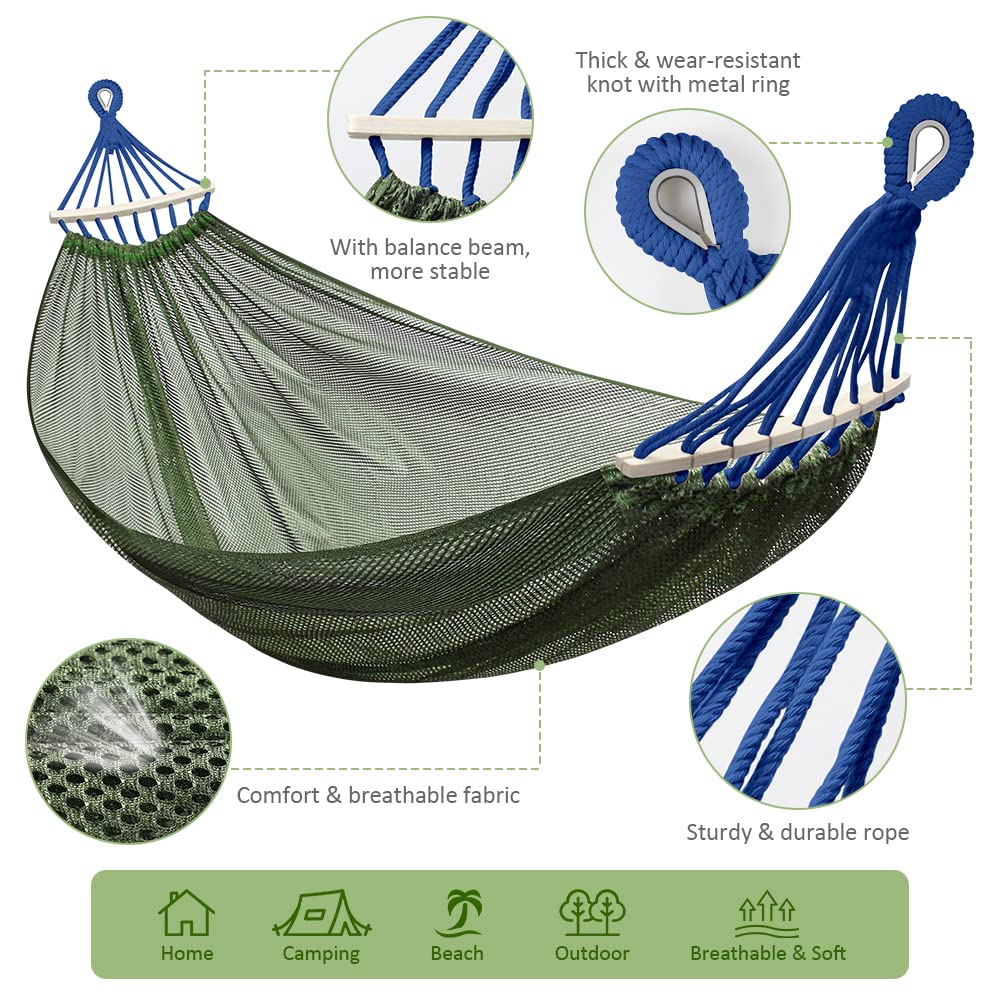 Outerman balance beam ends for added hammock stability