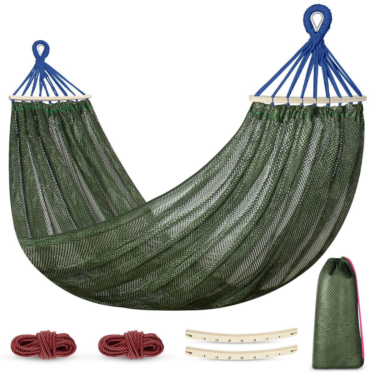 Outerman camping hammock 290-150cm with breathable mesh for cool outdoor lounging