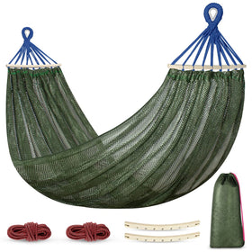 Outerman camping hammock 290-150cm with breathable mesh for cool outdoor lounging