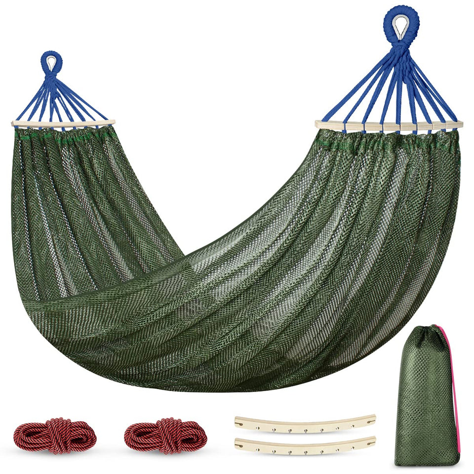 Outerman camping hammock 290-150cm with breathable mesh for cool outdoor lounging