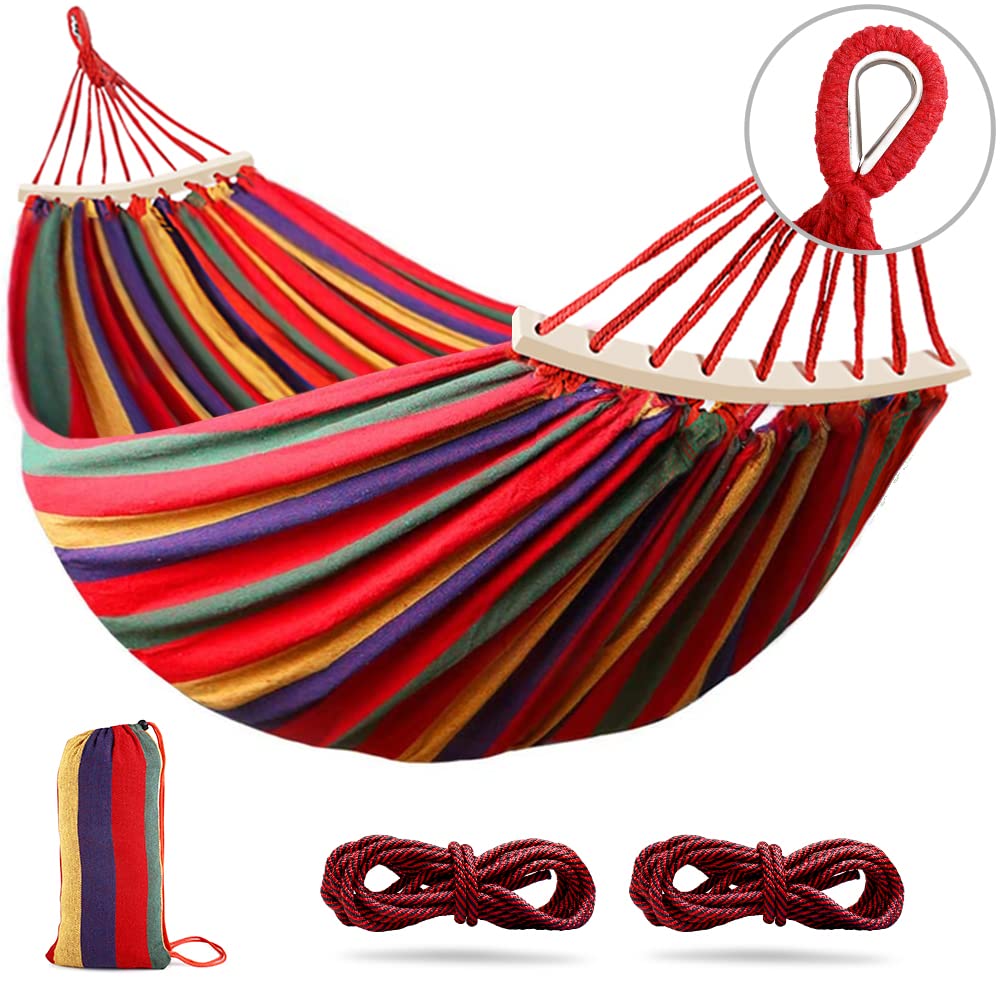 Outerman camping hammock canvas fabric close-up shows durable, breathable material for outdoor use.