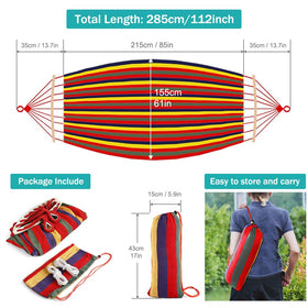 Outerman carry bag with folded hammock illustrates portable travel-ready setup.