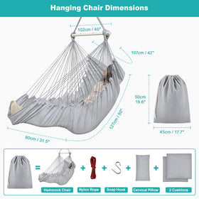 Outerman hammock chair foot rest for enhanced leg support during relaxation