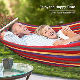 Outerman hammock in a park or beach setting invites easy relaxation.