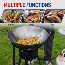 OuterMust 54k-BTU burner delivering high-heat for outdoor meals